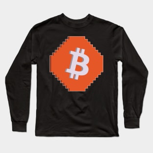 Pixel Bitcoin Long Sleeve T-Shirt